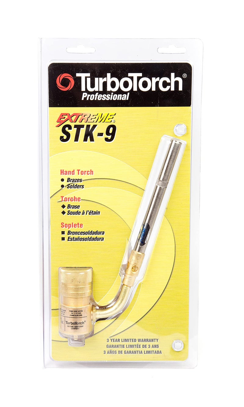 ESAB TURBOTORCH 0386-0403 STK-9 Hand Torch Kit for Soft Soldering and Brazing Copper, Brass, Steel, Bronze, Aluminum, Propane/Mapp Pro, Extreme Swirl Technology, 360 Degree, STK-R Regulator, ST-3 Tip - Image 4