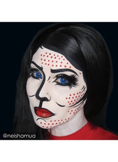 mehron Mehron Makeup Fantasy F/X Water Based Face & Body Paint Black and White Face Paint Bundle  - Image 5