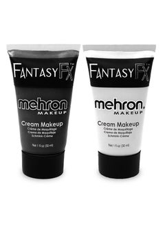 mehron Mehron Makeup Fantasy F/X Water Based Face & Body Paint Black and White Face Paint Bundle  - Image 1