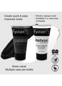 mehron Mehron Makeup Fantasy F/X Water Based Face & Body Paint Black and White Face Paint Bundle  - Image 3