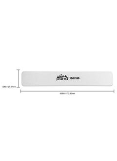 Pana Jumbo Doublesided Emery Nail File For Manicure Pedicure Natural And Acrylic Nails White (Grit 100180) 50 Piece Pack  - Image 3