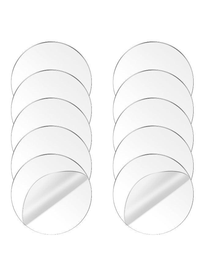 TPGP Pack Of 10 Transparent Acrylic Disks, Acrylic Circle Blanks Clear Acrylic Discs, Round Acrylic Sheets For Cake Slices, Painting, Crafts, Projects, Diy Ornaments (15 Cm)  - Image 1