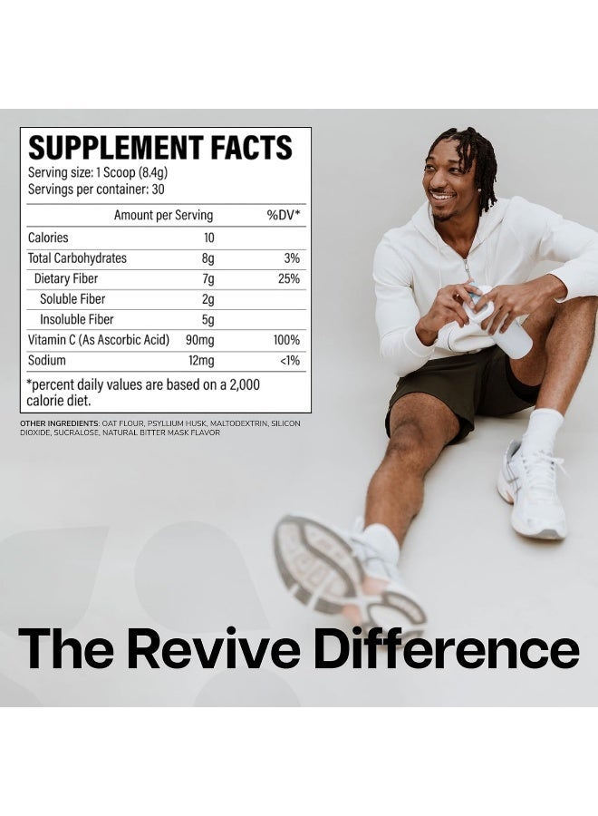 ريفايف ألياف ريفايف إم دي - صحة الجهاز الهضمي، ألياف، قشر سيلليوم، دقيق الشوفان - 30 حصة (بدون نكهة) - Image 2