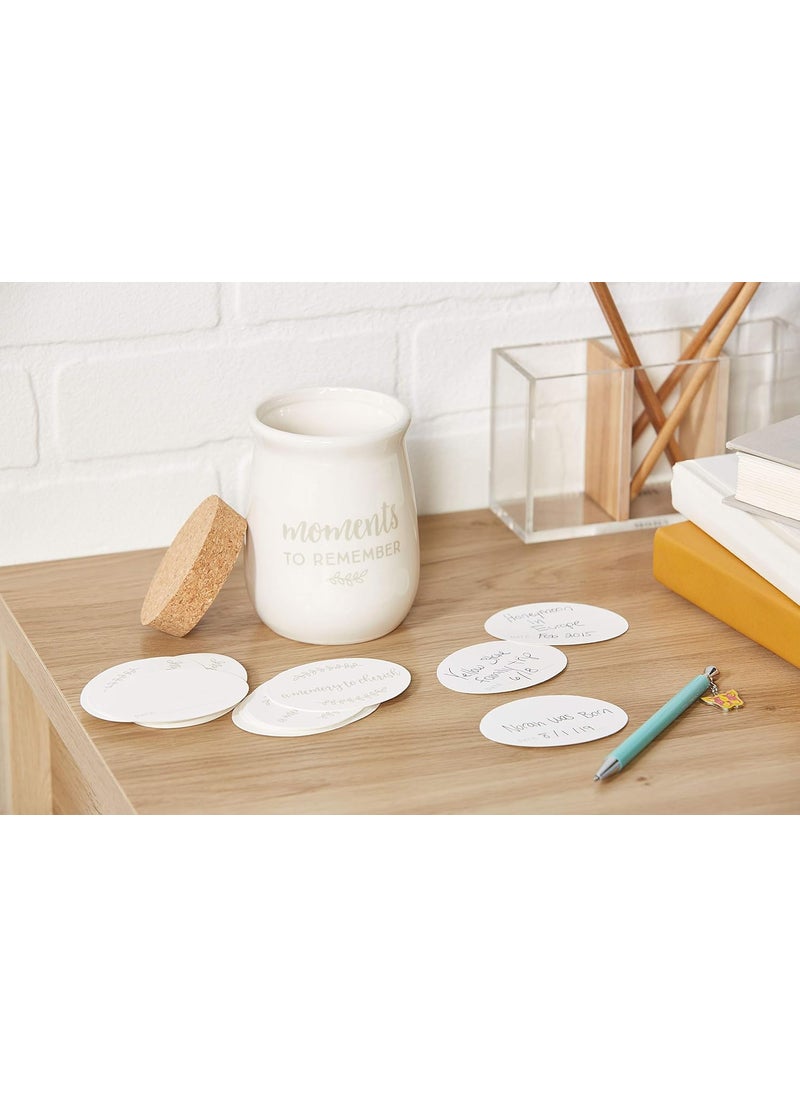 pearhead Pearhead Gratitude Jar Ceramic Blessings Keepsake Jar with Cork Topper and Memories to Cherish Notecards Personalized Gift Idea Christmas Gifts Holiday Gift Ideas Wedding Christmas Gifts White  - Image 4