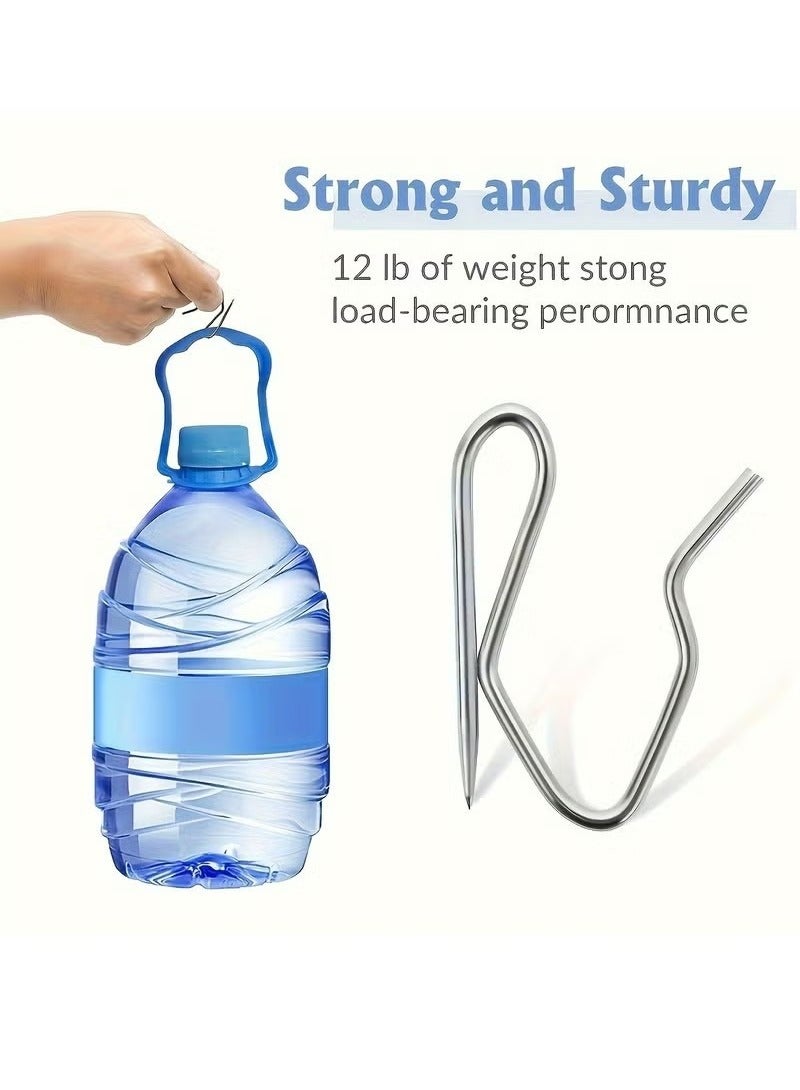 60pcs Metal Curtain Hooks, Drapery Pin and Hook for Pleated Drapes, Stainless Steel Door/Window/Shower Curtain, Silver  - Image 4