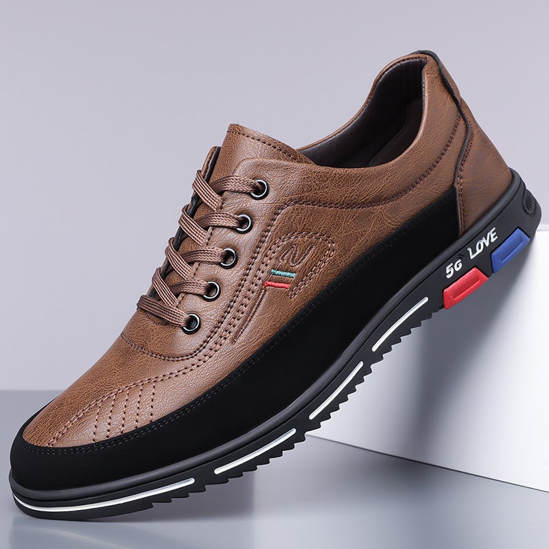 Large Size Men'S Four-Season Casual Leather Shoes, Breathable And Versatile, Trendy Outdoor Casual Shoes, Handmade Men'S Leather Shoes - Image 2