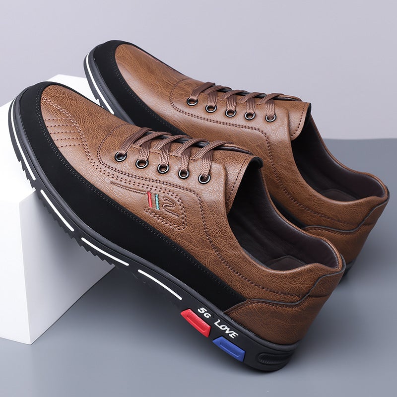 Large Size Men'S Four-Season Casual Leather Shoes, Breathable And Versatile, Trendy Outdoor Casual Shoes, Handmade Men'S Leather Shoes - Image 3