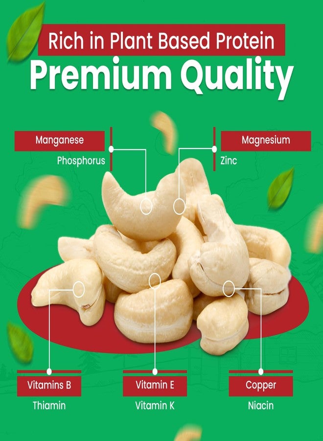 We Got Nuts Raw Whole Unsalted Cashews – 5 lbs.- Premium Quality Kosher Raw Cashews By We Got Nuts – Oil-Free Natural, Healthy & Diet-Friendly Snack – Gourmet Savory Flavor – Air-Tight Resealable Bag Package - Image 2