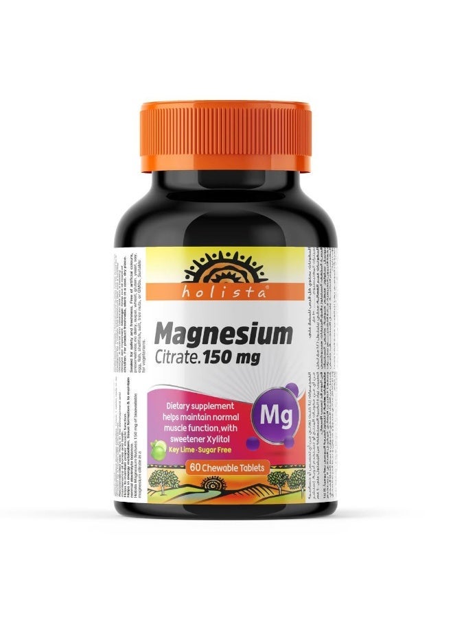 Holista Magnesium Citrate 150 Mg 60 Chewable Tablets - Image 1