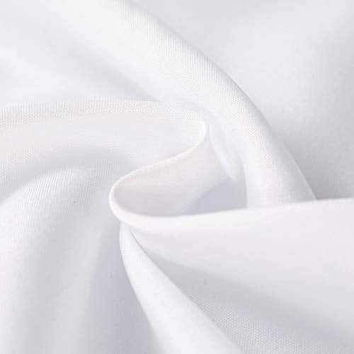 Cupuamon 108 inch Round Tablecloth Washable Polyester Table Cloth Decorative Table Cover for Wedding Party Dining Banquet (108 inch,White) - Image 4