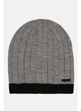 Van Heusen Men Knitted Beanie, Dark Grey  - Image 1