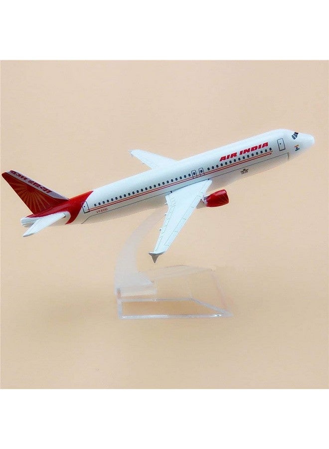 AmigozZ نموذج طائرة مقياس أميغوز مصنوعة من المعدن للعرض فقط، الحجم - 16 سم - A320 إير إنديا (إير إنديا) - متعدد الألوان - Image 3