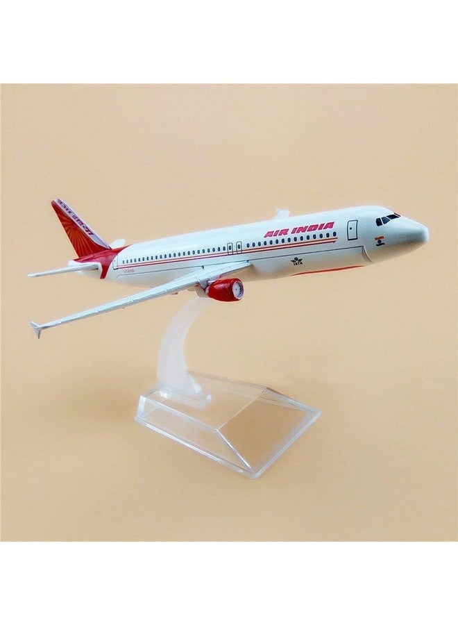 AmigozZ نموذج طائرة مقياس أميغوز مصنوعة من المعدن للعرض فقط، الحجم - 16 سم - A320 إير إنديا (إير إنديا) - متعدد الألوان - Image 2
