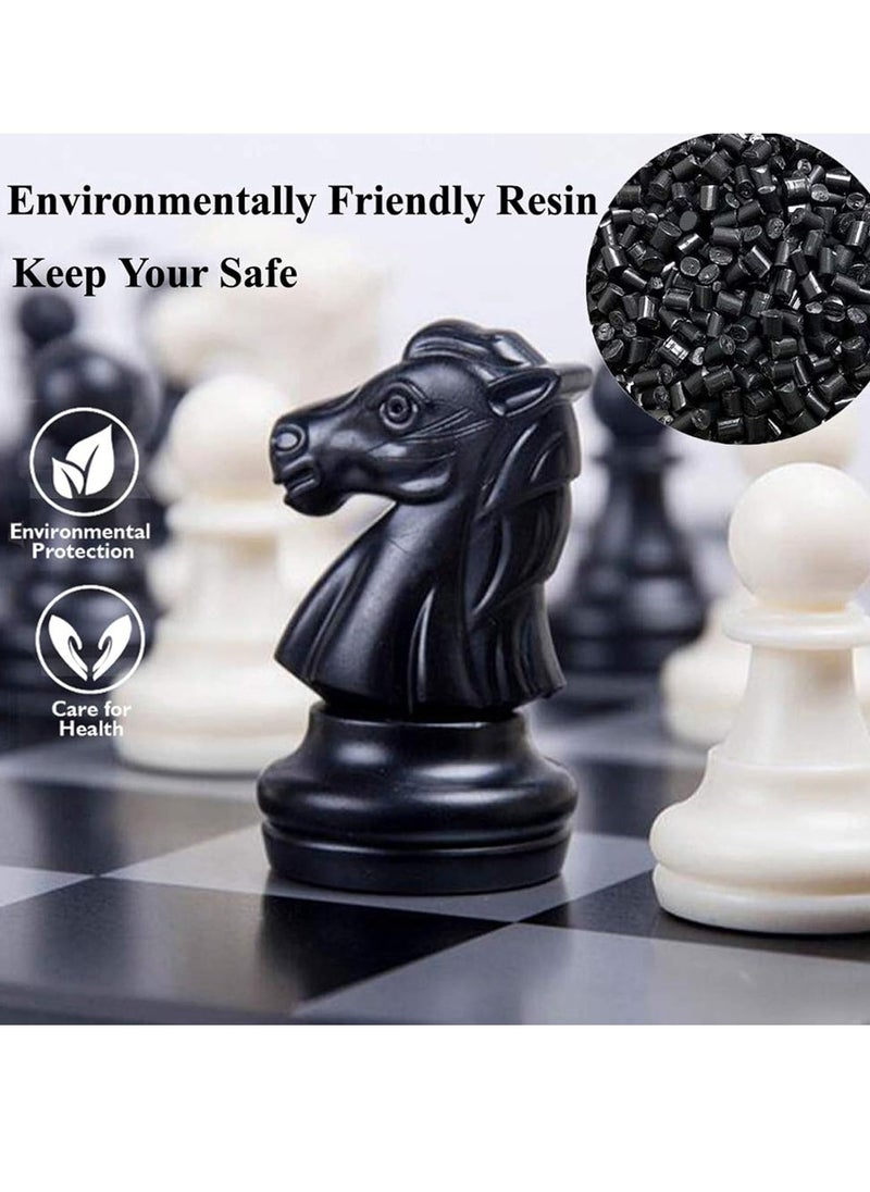 Magnetic Travel Chess Set, Portable Magnetic Chess Set with Storage Box, Foldable Mini Chess Board, Portable Chess Set for Kids and Adults (20x20x2cm)