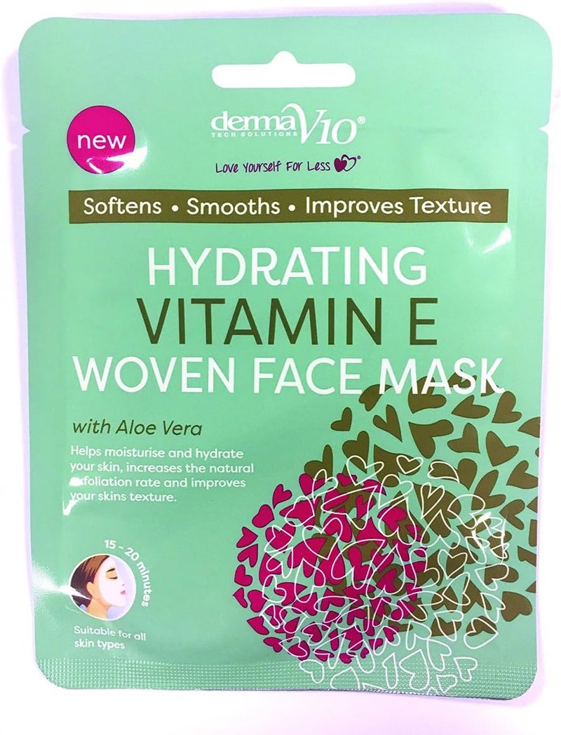 Derma V10 Hydrating Vitamin E Woven Face Mask mixed color