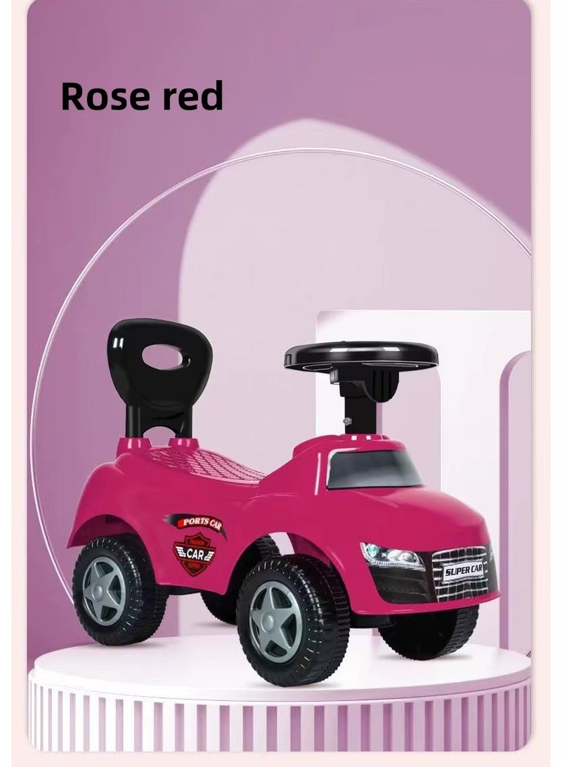 Rally Kids Ride On Car with Steering Wheel and Backrest