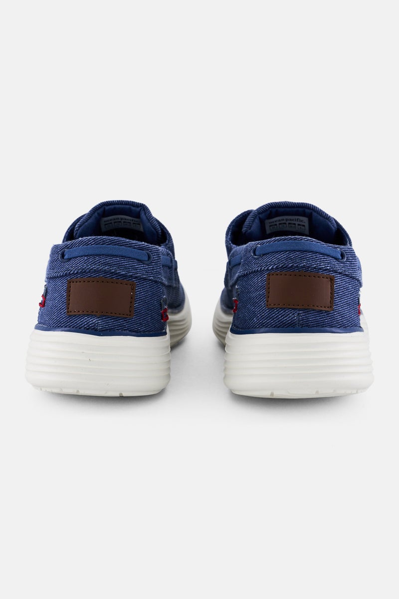 Ocean Pacific Men Lace Up Casual Shoes, Blue - Image 2