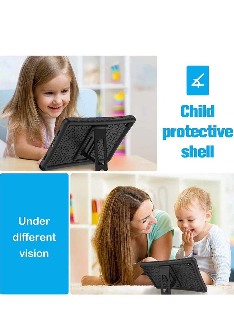 SYOSI - Tablet Case Kids Case SM T500 T505 T507 Shockproof Soft Silicone Case Lightweight Anti Slip Friendly Case with Kickstand for 10.4 Inch for Galaxy Tab A7 Tablet 2020   Black - Image 1