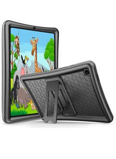 Tablet Case Kids Case SM T500 T505 T507 Shockproof Soft Silicone Case Lightweight Anti Slip Friendly Case with Kickstand for 10.4 Inch for Galaxy Tab A7 Tablet 2020   Black