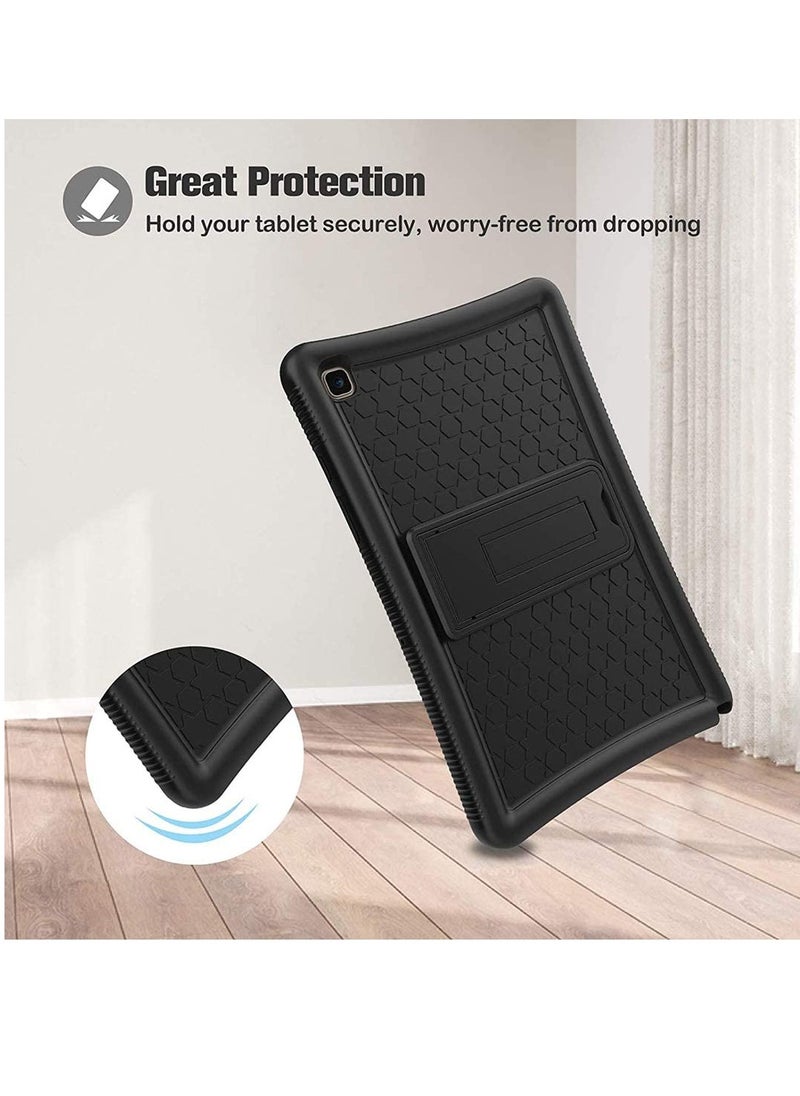 SYOSI - Tablet Case Kids Case SM T500 T505 T507 Shockproof Soft Silicone Case Lightweight Anti Slip Friendly Case with Kickstand for 10.4 Inch for Galaxy Tab A7 Tablet 2020   Black - Image 1
