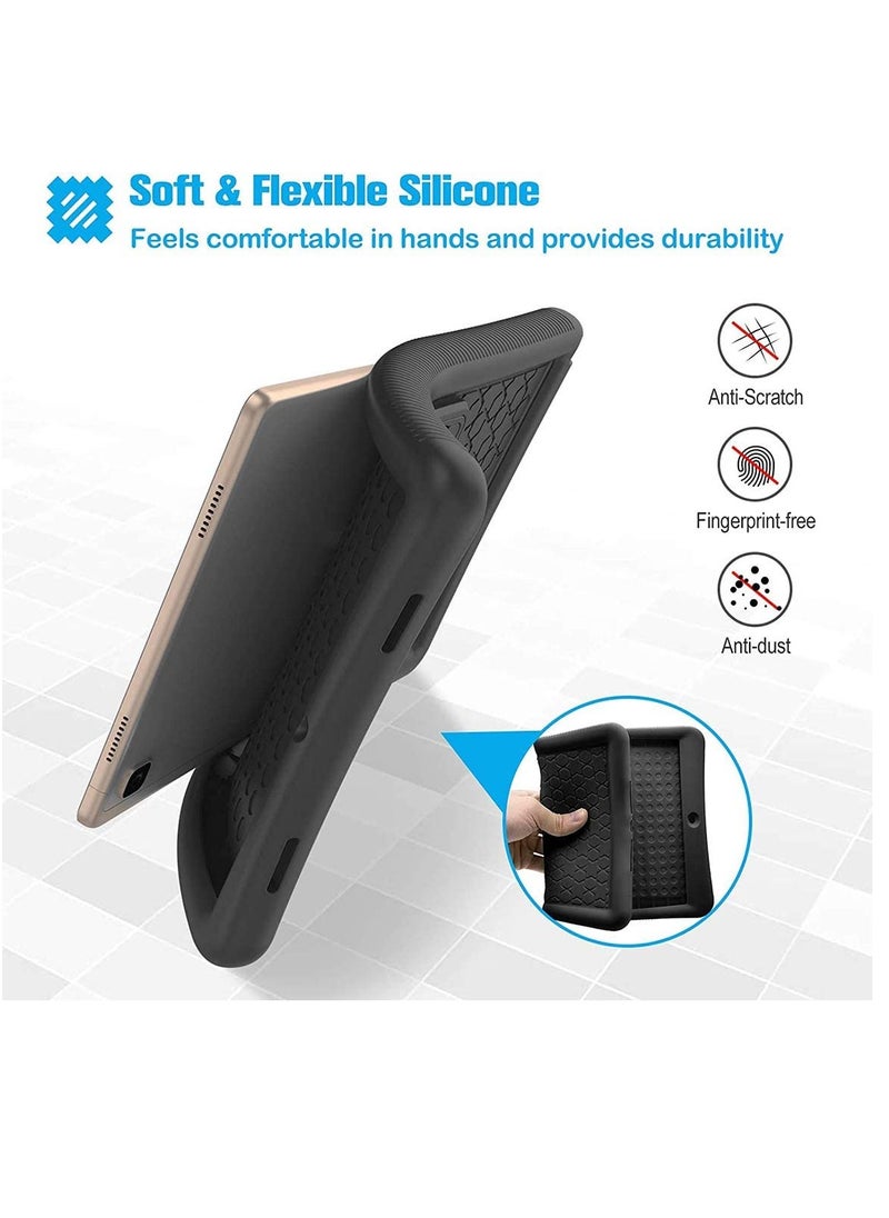 SYOSI - Tablet Case Kids Case SM T500 T505 T507 Shockproof Soft Silicone Case Lightweight Anti Slip Friendly Case with Kickstand for 10.4 Inch for Galaxy Tab A7 Tablet 2020   Black - Image 1