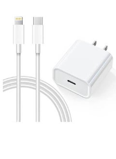 20W Type C Charging Block USB C Fast Charger Box with Cable 3FT USB C to Type C For Apple iPhone
