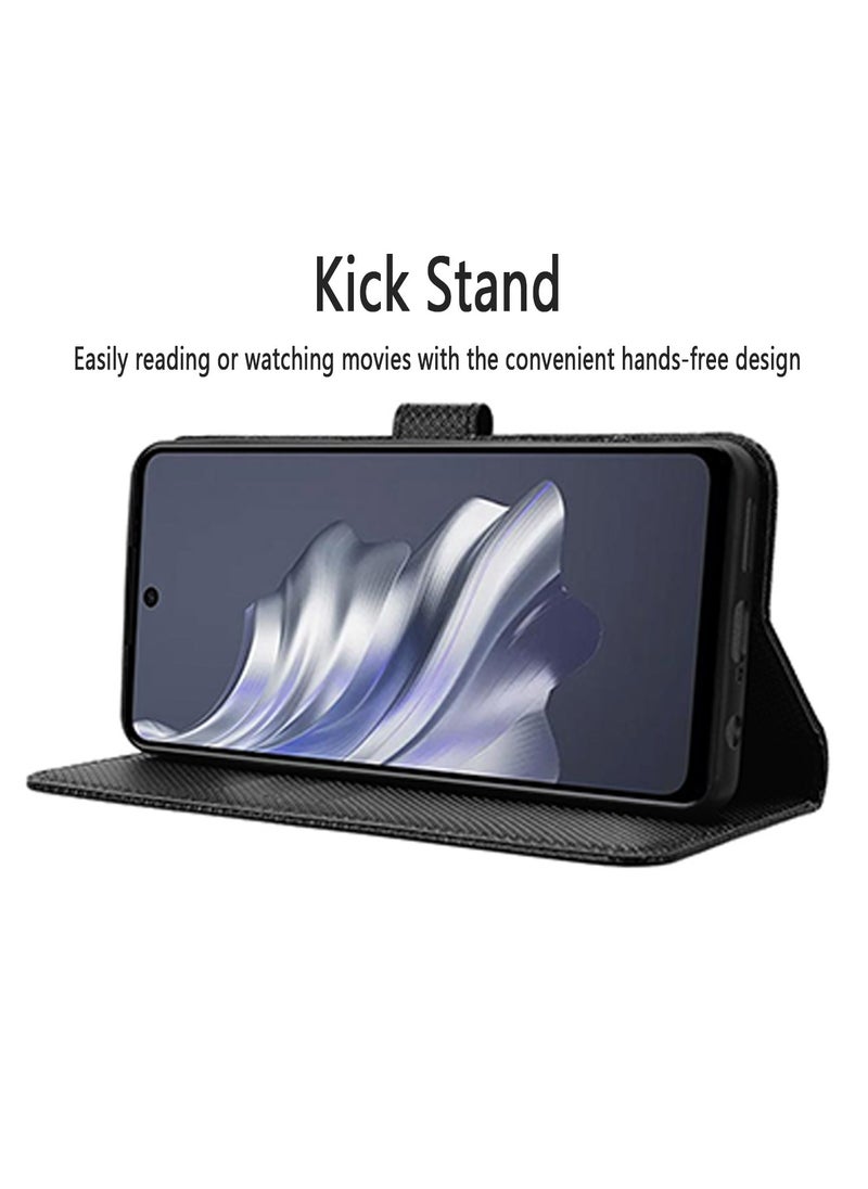 X-level Case Cover for Tecno Spark 20 Pro 4G/KJ6 With Full Body Camera Len Protector PU Leather Wallet Card Holder Shockproof Protective Back Cover With Release Hand Phone Daily Video Kickstand  - Image 3