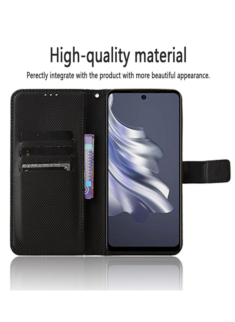 X-level Case Cover for Tecno Spark 20 Pro 4G/KJ6 With Full Body Camera Len Protector PU Leather Wallet Card Holder Shockproof Protective Back Cover With Release Hand Phone Daily Video Kickstand  - Image 2