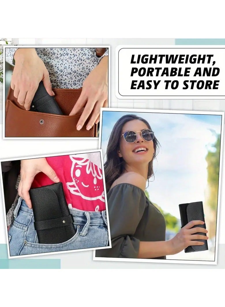 1 Pack Soft Glasses Case with Studded Design: Portable PU Leather Glasses Bag for Travel and Reading - Waterproof and Durable - Image 5