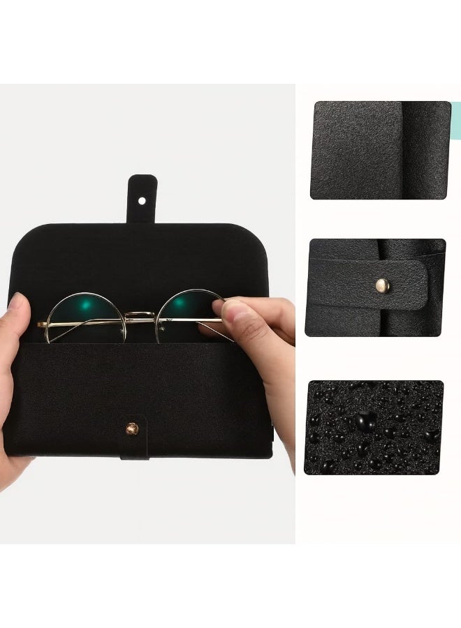 1 Pack Soft Glasses Case with Studded Design: Portable PU Leather Glasses Bag for Travel and Reading - Waterproof and Durable - Image 2