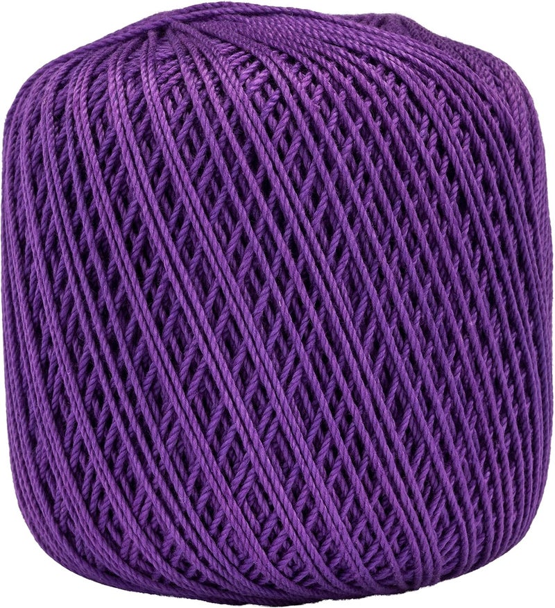 Coats Aunt Lydia's Fashion Crochet Thread Size 3 in Purple - 100% Mercerized Cotton - Image 2