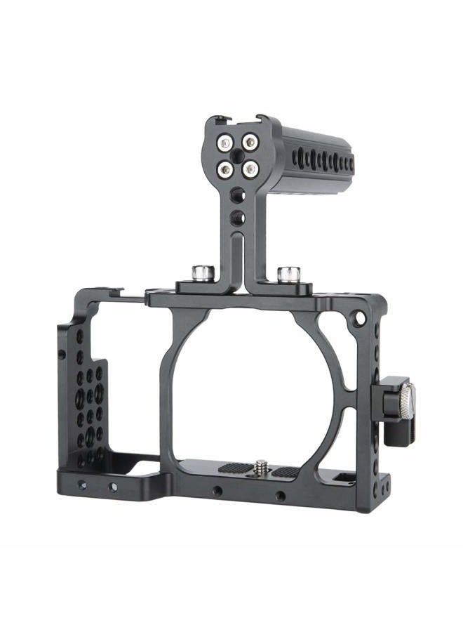 NICEYRIG Camera Cage Kit for Sony A6400/ A6100/ A6300/ A6000, with Cheese Top Handle Cable Lock Clamp - Image 1