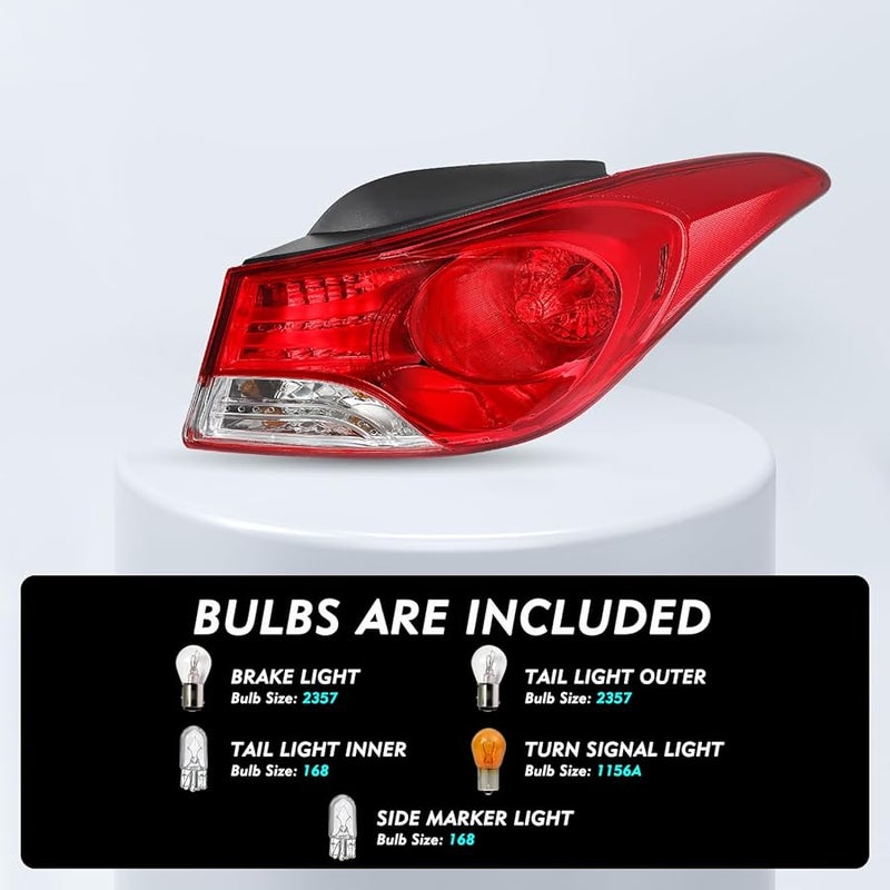 Right Passenger Side Tail Light Assembly For 2011 2012 2013 Hyundai Elantra - Image 3
