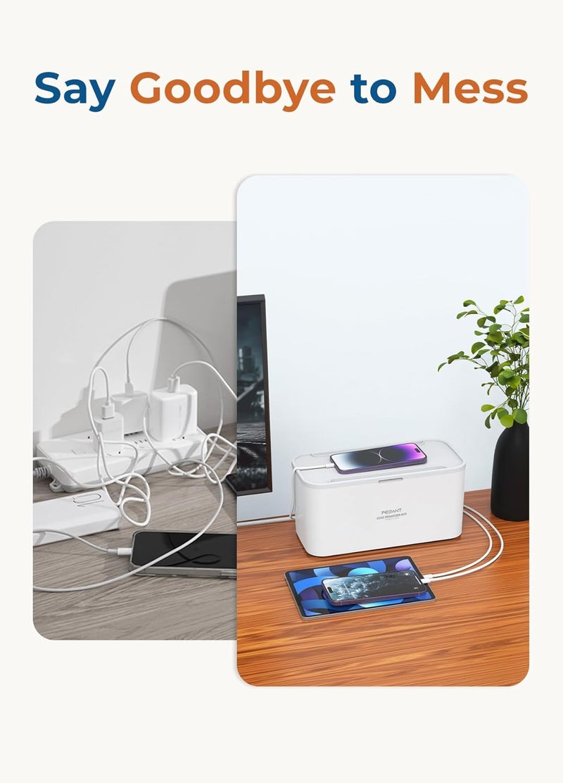 PEGANT 3-in-1 Power Extension Cord and Cable Management Box - Image 4