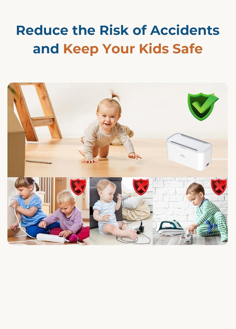 PEGANT 3-in-1 Power Extension Cord and Cable Management Box - Image 5