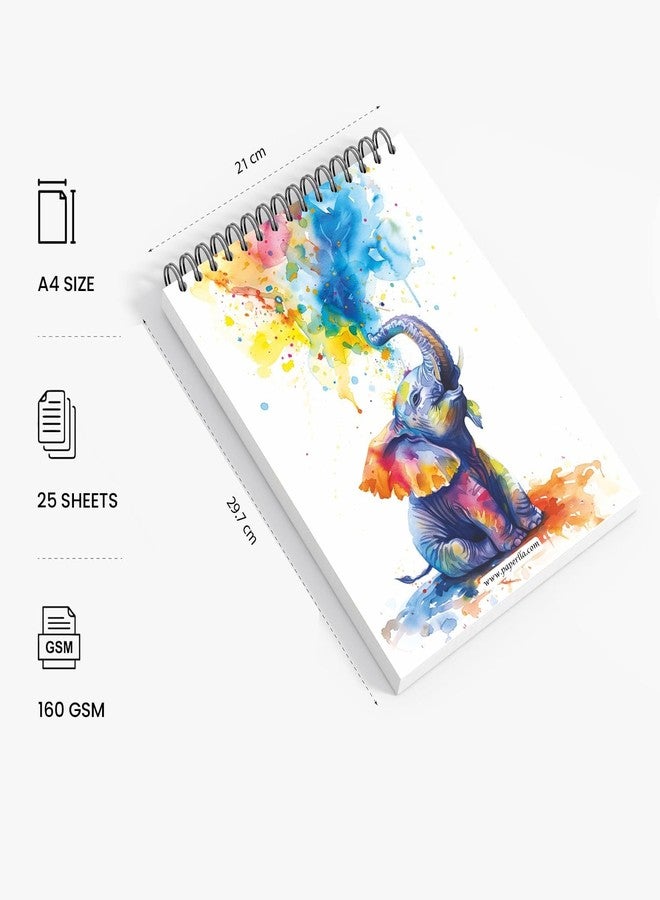 COI دفتر رسم COI، مقاس 20 سم × 29 سم، عبوة واحدة، 25 ورقة، دفتر رسم فني حلزوني، ورق رسم 160 غرام/م²، مناسب للرسم والكتابة للأطفال والبالغين والمراهقين من الجنسين - Image 5