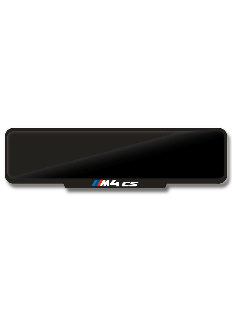 DXBSTAMPS M4 CS Number Plate Frame – Custom Fit – Black Gloss Finish – M Performance Logo – Easy Tape Mount – Available in Sport, Square & Long Sizes  - Image 1