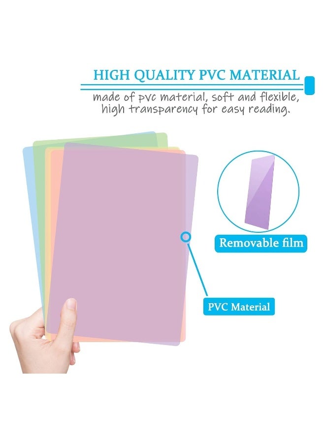 8x أغلفة ملونة بحجم A4 لضعف القراءة، أغلفة ضعف القراءة، مساعدات ضعف القراءة للأطفال، أغلفة ملونة لضعف القراءة، أغلفة لقراءة ضعف القراءة، مسطرة قراءة لضعف القراءة - Image 5