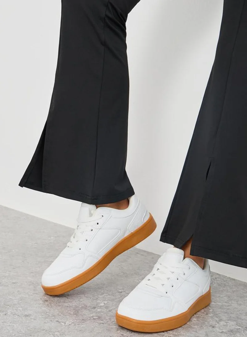 Styli Active Contrast Sole Lace Up Sneakers