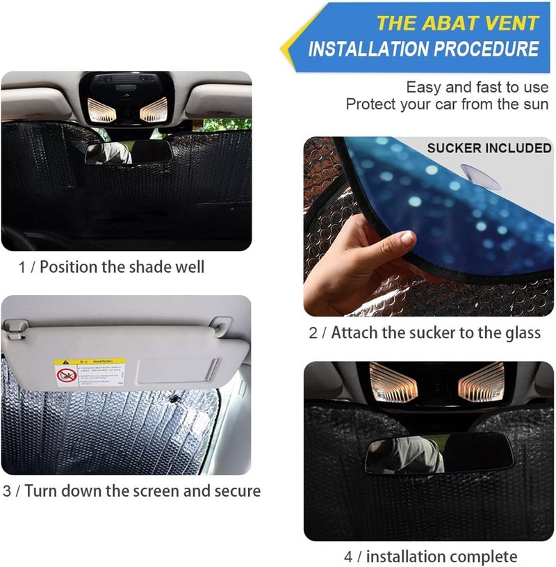 Rainbow Glitter Car Windshield Sun Shade Foldable Sun Visor Automotive Sunshades for Car Truck SUV Blocks UV Rays Keep Your Vehicle Cool - Image 2