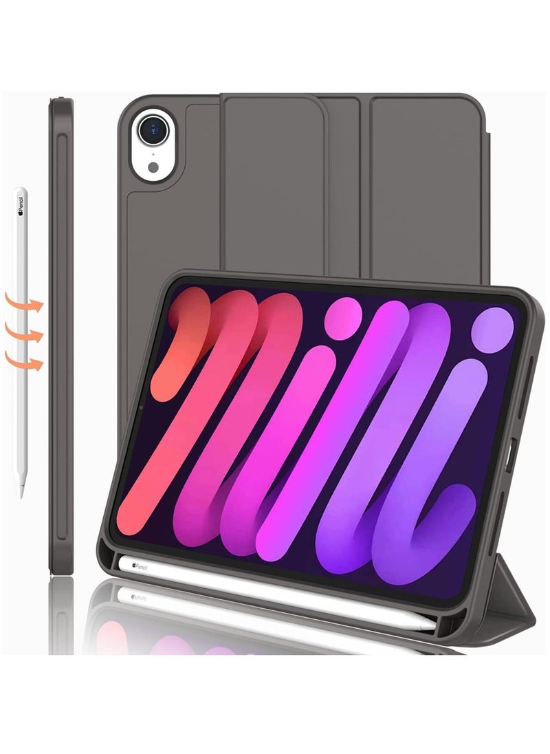 JAJEEK NEW Smart Case with Pencil Holder Compatible with iPad Mini 6, Trifold Stand Smart Case with Soft TPU Back, Auto Wake/Sleep, Dust Proof & Anti-Fingerprint, Heavy Duty Protection - Image 1