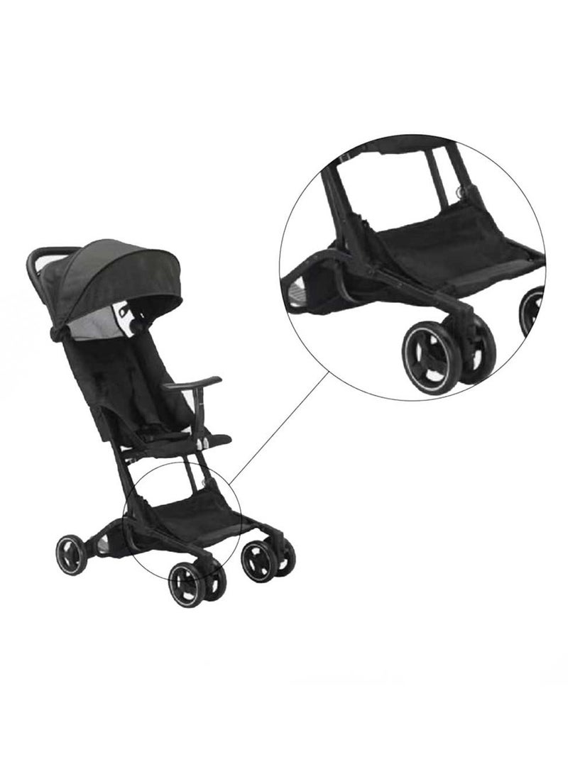 Baby Stroller Foldable, Lightweight, 5.2 kg, Aluminium Alloy Frame, 100 kg Weight Capacity, Foldable to 24x40x24 cm, Black, Stroller for Toddlers 3-6 Years - Image 4