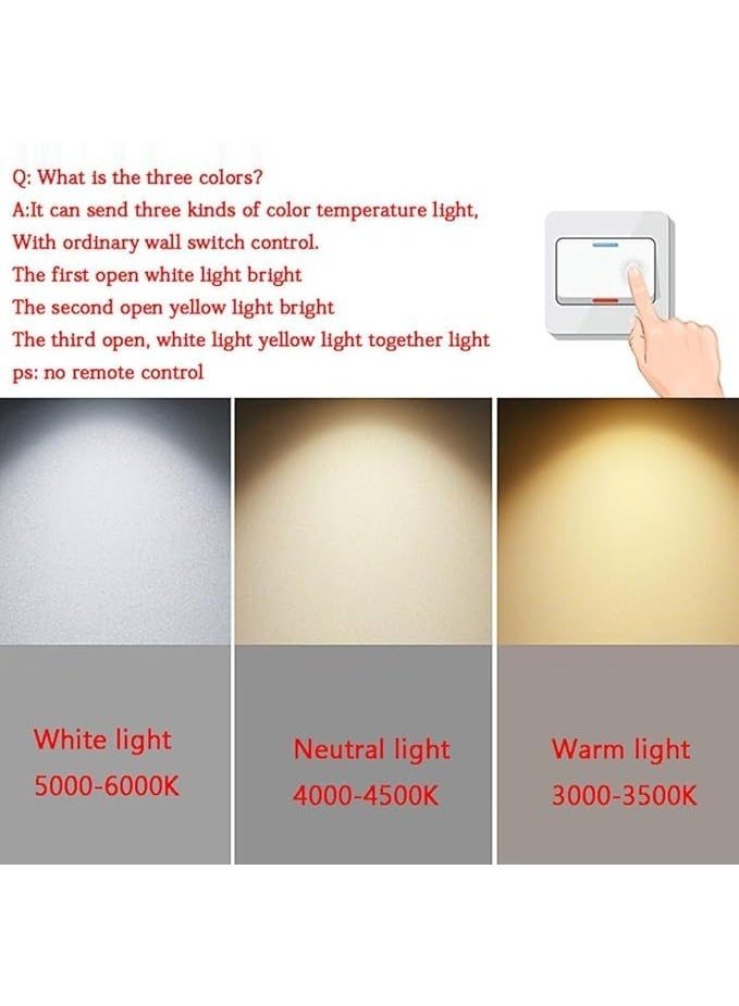 WALALLA Square Ceiling Light Ceiling Lighting Creative Design Ceiling Lamp 3 Light Color Dimmable Modern Minimalist Lamp Shade Pendant Light for Bedroom/Kitchen/Dining Room Lighting - Image 5