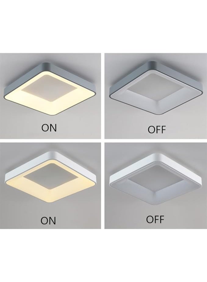 WALALLA Square Ceiling Light Ceiling Lighting Creative Design Ceiling Lamp 3 Light Color Dimmable Modern Minimalist Lamp Shade Pendant Light for Bedroom/Kitchen/Dining Room Lighting - Image 4