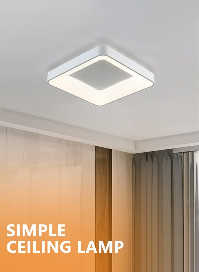 WALALLA Square Ceiling Light Ceiling Lighting Creative Design Ceiling Lamp 3 Light Color Dimmable Modern Minimalist Lamp Shade Pendant Light for Bedroom/Kitchen/Dining Room Lighting - Image 1