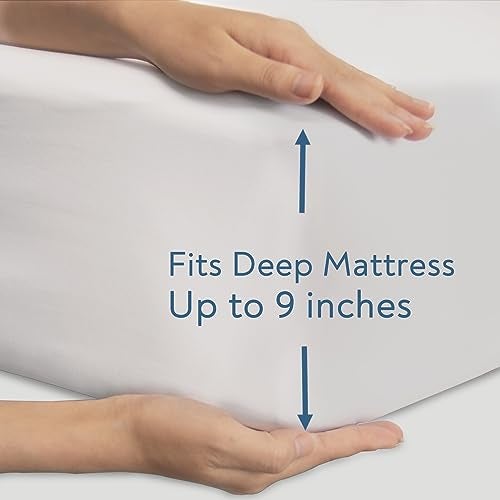Magik & Kover طقم ملاءات سرير المستشفى 2 قطعة 36" × 80" × 9"، ملاءات سرير مستشفى مناسبة للاستخدام المنزلي والمستشفيات، ملاءات سرير مستشفى ناعمة مع حواف مطاطية، بيضاء - Image 3