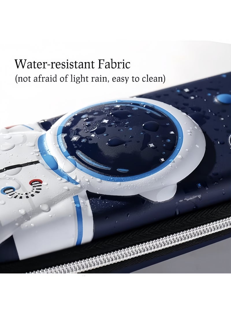 3D Cartoon Pencil Case,Astronaut Zipper Storage Pouch Pen Holder, Ziplock Bag, Stationery Box Organizer with Compartment for Kids,Large Capacity Waterproof Pencil Box for Children Boys Girls School Supplies - Image 4