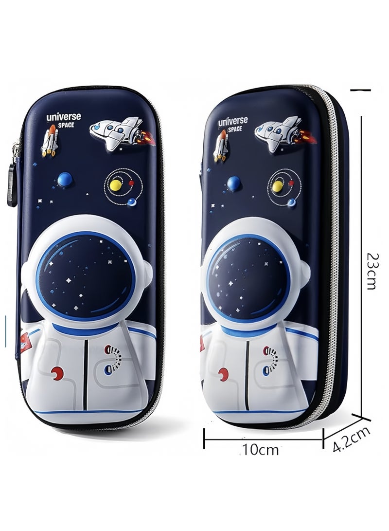 3D Cartoon Pencil Case,Astronaut Zipper Storage Pouch Pen Holder, Ziplock Bag, Stationery Box Organizer with Compartment for Kids,Large Capacity Waterproof Pencil Box for Children Boys Girls School Supplies - Image 5