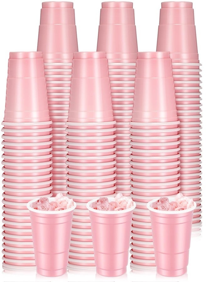 Layhit 200 Pack 2oz Shot Cups Plastic Shot Glasses Mini Disposable Cups Tumblers Wedding Birthday Party Supplies for Serving Snacks Samples Tastings(Light Pink) - Image 1