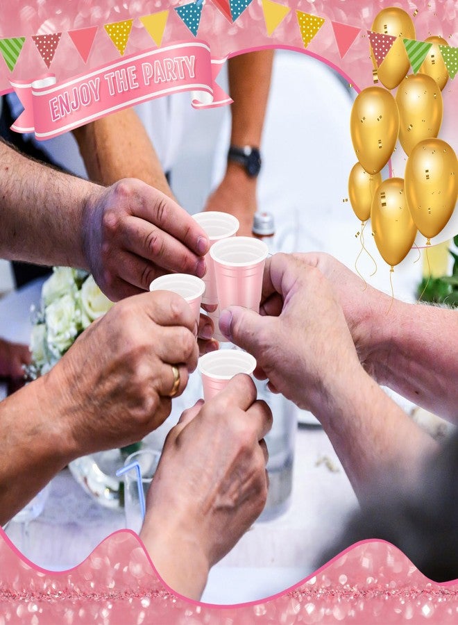 Layhit 200 Pack 2oz Shot Cups Plastic Shot Glasses Mini Disposable Cups Tumblers Wedding Birthday Party Supplies for Serving Snacks Samples Tastings(Light Pink) - Image 4